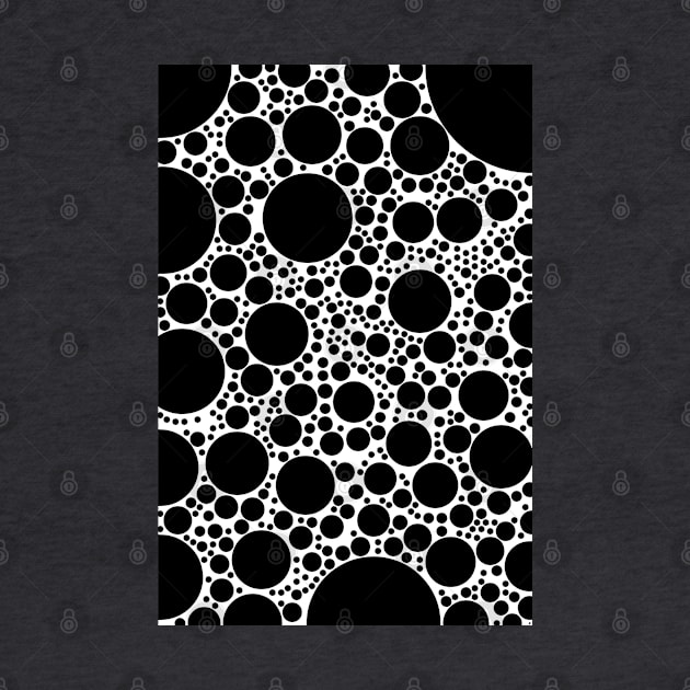 Bubble Polka Dots Black & White Pattern Design by love-fi